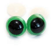 Bezpečnostní oči 14mm, barevné zelené (1pár)