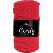 Příze Cordy, 5mm, 8009, červená