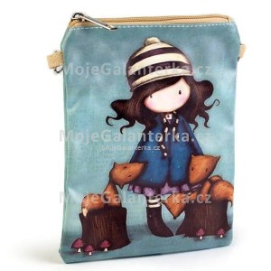 Dívčí kabelka 15x18,5 cm s potiskem, tyrkys