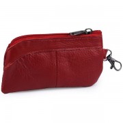 Klíčenka - peněženka malá, kožená 7x13 cm, červená
