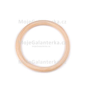 Dřevěný kruh, Ø10/12,5 cm, macrame, ucha na tašky, přírodní