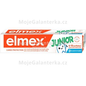 .Zubní pasta, Elmex Junior pro děti 6-12 let, 75 ml