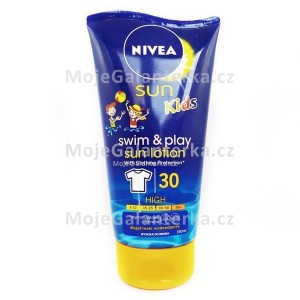 .Krém na opalování, Nivea Sun Kids Swim and Play SPF30, 150 ml