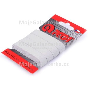 Prádlová pruženka na kartě, 11 mm, bílá (5m)