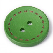 Knoflík dřevěný 20mm, circle, zelený