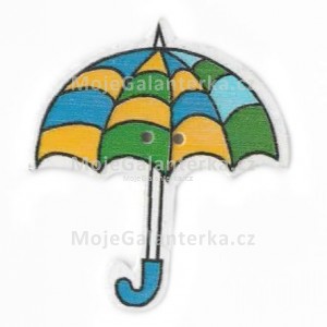 Knoflík dřevěný, deštník, 3cm, č.15
