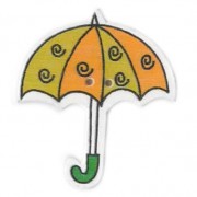 Knoflík dřevěný, deštník, 3cm, č.17