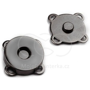 Magnetické zapínání 18mm, našívací, černý nikl