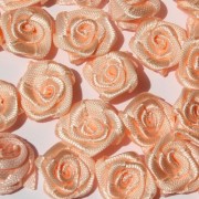 Textilní růžička, 15 mm, oranžová světlá