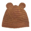 Návod na háčkovanou čepičku, Čepička Medvídek, hnědá