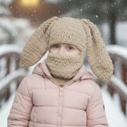 Návod na háčkovanou kuklu, Kukla Zajíc, béžová