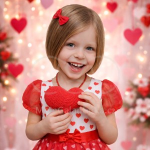 Návod na háčkované srdce, Srdce, dvě kopule, červené