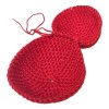 Návod na háčkované srdce, Srdce, dvě kopule, červené