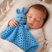 Návod na háčkovaného usínáčka, Usínáček Zajíček, modrý