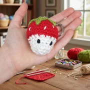 Návod na háčkovanou jahodu houbu, Jahodová houba, červená