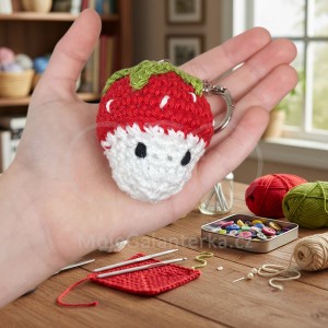 Návod na háčkovanou jahodu houbu, Jahodová houba, červená