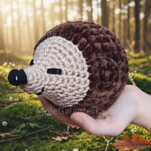 Návod na háčkovaného ježka, Ježek Bodlinka, hnědý