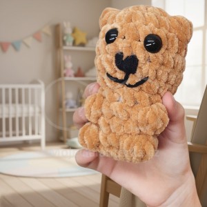 Návod na háčkovaného medvídka, Medvídek Bedřich, hnědý