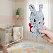 Návod na háčkovaného motýla, Motýlek, jedním tahem, šedo-červený