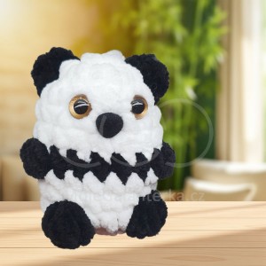 Návod na háčkování, Panda mini (černo-bílá)