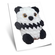 Návod na háčkování, Panda mini (černo-bílá)