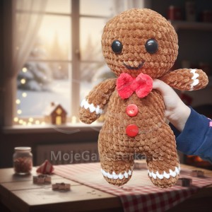 Návod na háčkovaný perníček, Perníček Cukřík, hnědý