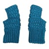 Návod na háčkované rukavice, bezprsté, s puffkovým vzorem, smaragdové