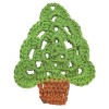 Návod na háčkovaný stromeček, Stromeček placatý, zelený