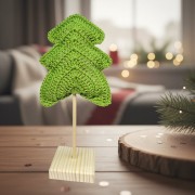 Návod na háčkovaný stromeček, Vánoční stromeček, dekorace, zelený