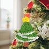 Návod na háčkovaný stromeček, Vánoční stromeček, půlkruh, zelený