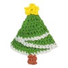 Návod na háčkovaný stromeček, Vánoční stromeček, půlkruh, zelený