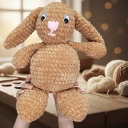 Návod na háčkovaného zajíce, Zajíc Buclík, hnědý