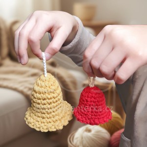 Návod na háčkovaný zvoneček, Zvoneček Necink, žlutý