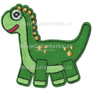 Nažehlovačka, Dinosaurus, 70x80mm, zelený