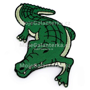 Nažehlovačka, krokodýl, zelený