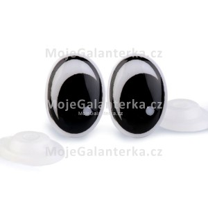 Oči bezpečnostní, 11x15 mm, černé (1pár)