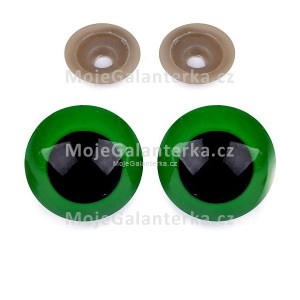 Bezpečnostní oči 30mm, zelené (1pár)