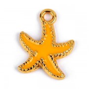 Přívěsek mořská hvězda 13x17 mm, žlutá