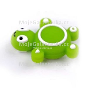 Silikonový přívěsek 3D, 22x28 mm, želva, zelená