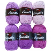 Příze Camilla,  sada 2304 (6ks), fialová