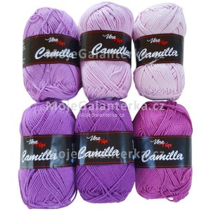Příze Camilla,  sada 2304 (6ks), fialová