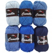 Příze Camilla,  sada 2308 (6ks), modrá
