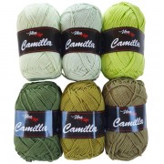 Příze Camilla,  sada 2310 (6ks), zelená
