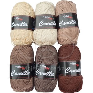 Příze Camilla, sada 2313 (6ks), hnědá
