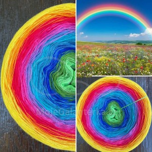 Příze Čarovné klbko, (3n), 1500m, Magic Beauty - Rainbow III
