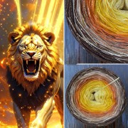 Příze Čarovné klbko, (3n), 1000m, Zodiac - Leo, glitter gold