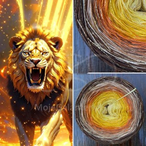 Příze Čarovné klbko, (3n), 1000m, Zodiac - Leo, glitter gold