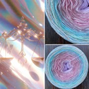 Příze Čarovné klbko, (3n), 1000m, Zodiac - Libra, glitter light pink