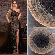 Příze Čarovné klbko, (3n), 1000m, Limited Edition No.180, glitter schwarz gold