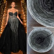 Příze Čarovné klbko, (3n), 1000m, Limited Edition No.181, glitter schwarz silber